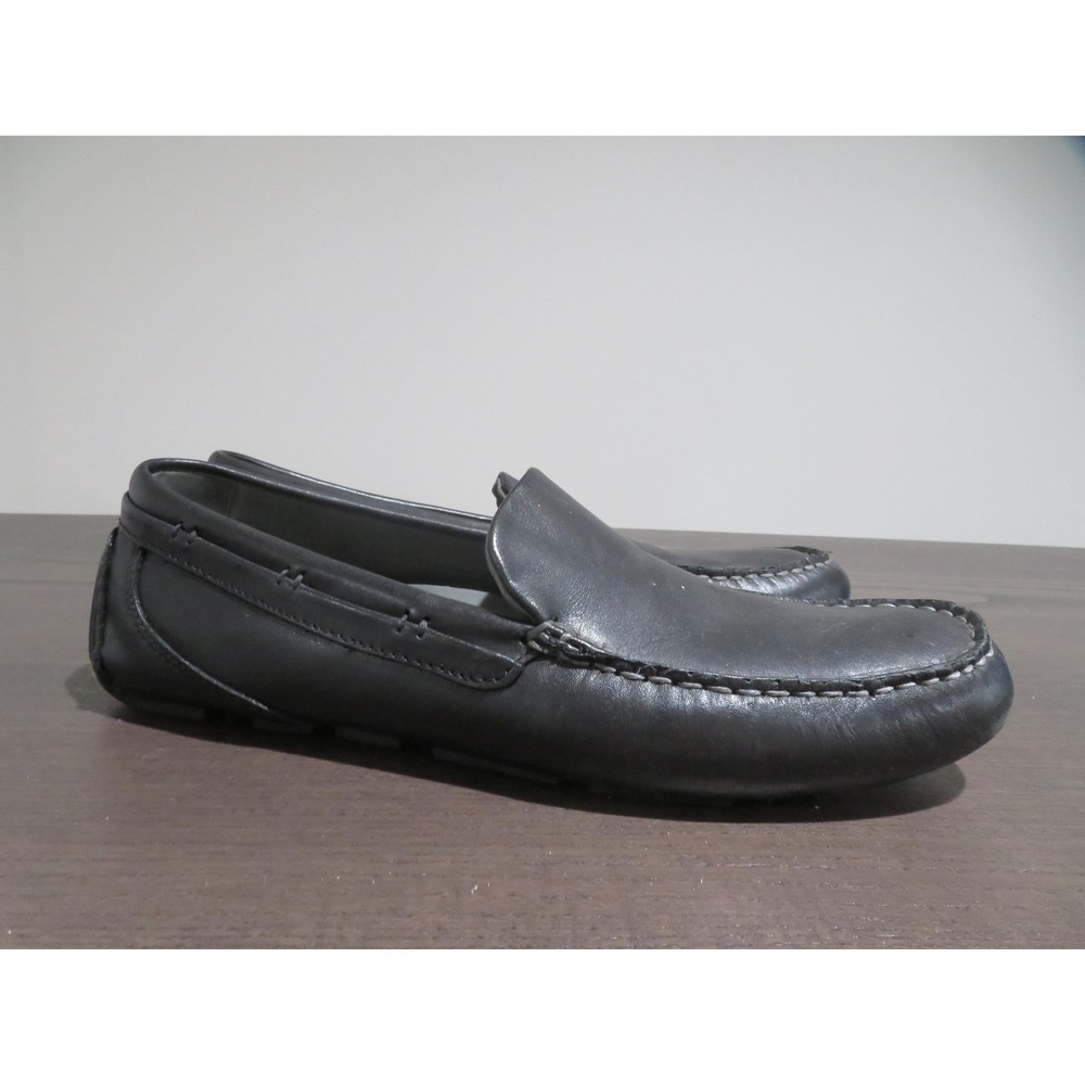Sperry Gold Cup Shoes Mens Size 11.5 M Black Leather Loafers Driving Moccasins